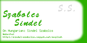 szabolcs sindel business card